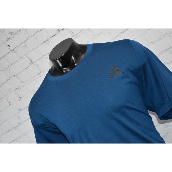 Adidas Gym Shirt Workout Mens Size 2XL Performance Polyester Blue FreeLift - Picture 3 of 6